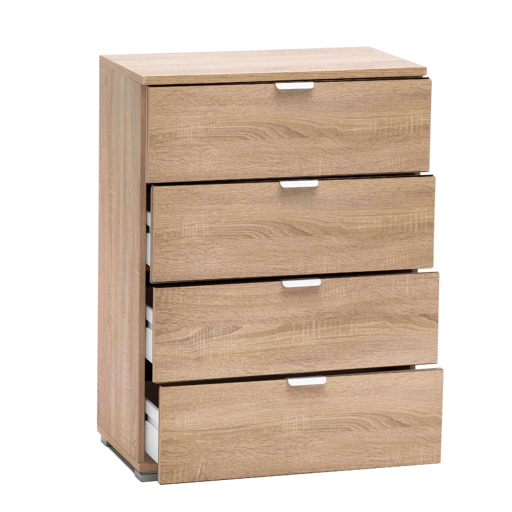 Cassettiera 4 cassetti in Legno Composito cm 60x38x85 - SCOTTIE