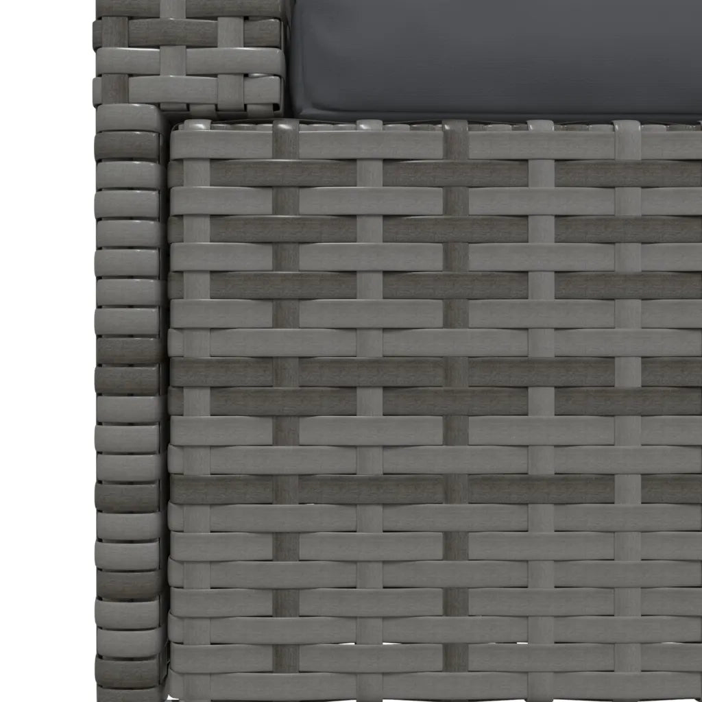 Divano a 2 Posti con Cuscini in Polyrattan Grigio cod mxl 39792