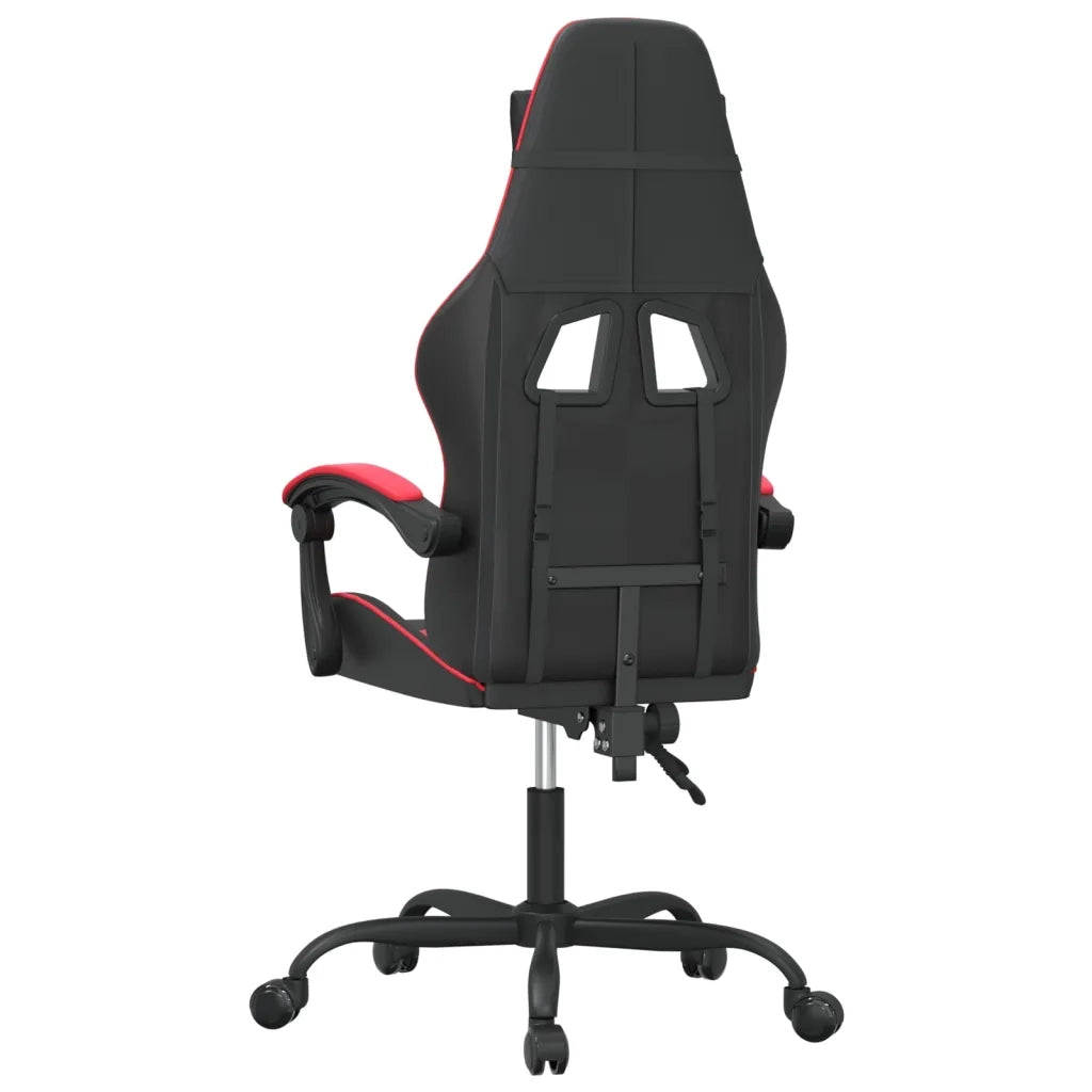 Sedia da Gaming Girevole Nera e Rossa in Similpelle cod mxl 78472