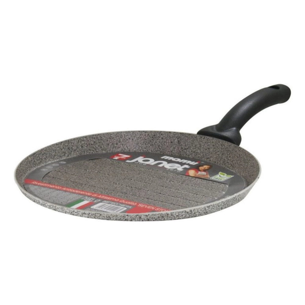 Trade Shop - Padella Bistecchiera Tonda Multiuso Cucina Antiaderente Antigraffio 7 Strati Da 26/30cm -