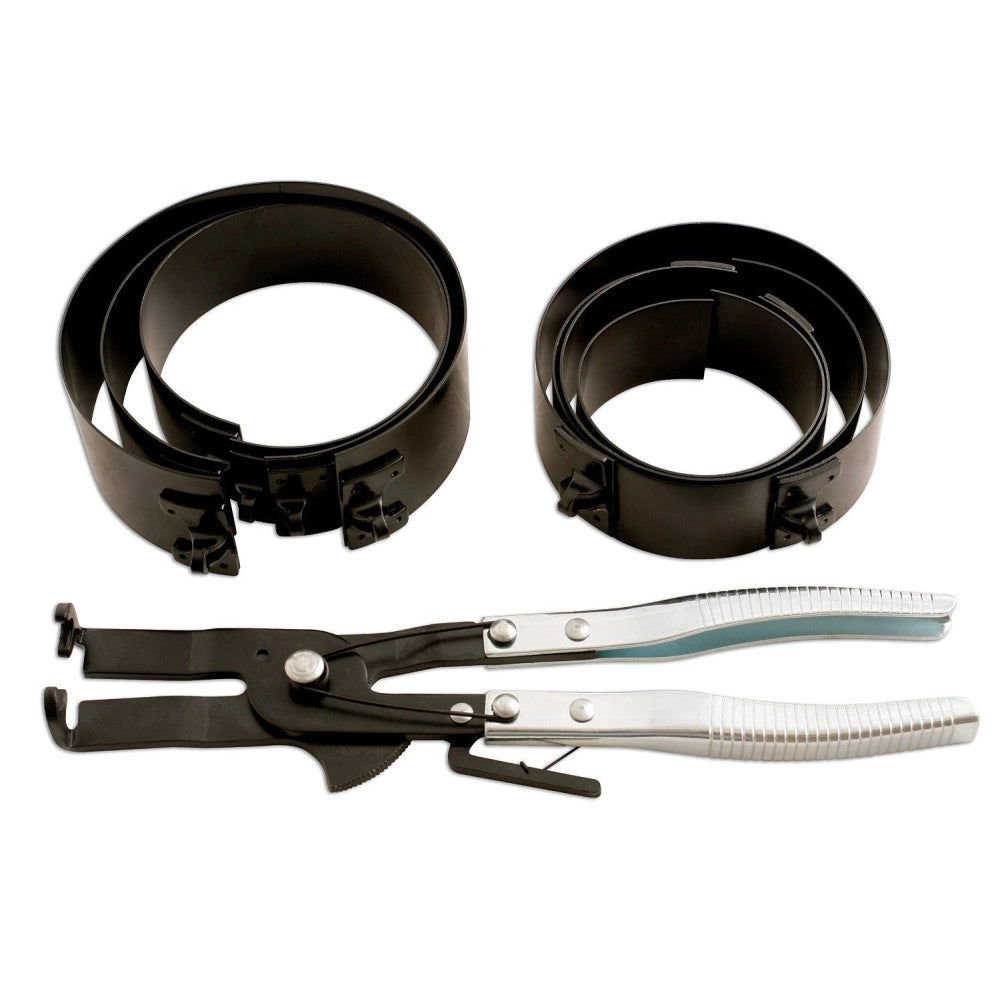 Trade Shop - Banda Di Serraggio Anello Pistone Pinza Anelli Raschia Olio Kit 7 Pz 73-111mm -
