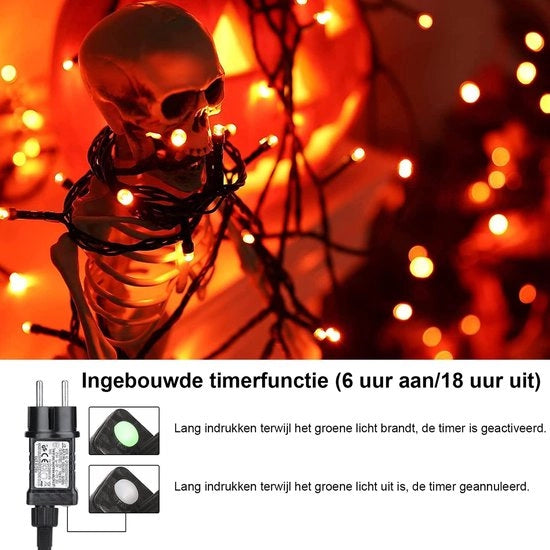 Decorazione di Halloween - Striscia LED - 400 Lampioni LED - 40 m - 8 Modelli - Per Interno e Esterno - Impermeabile