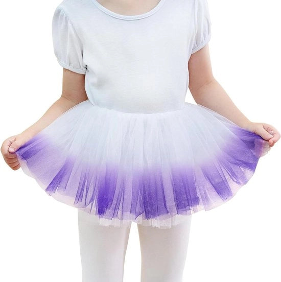 Tuturok in paars e bianco per bambini di 7-9 anni - Taglia L (130-150 cm)