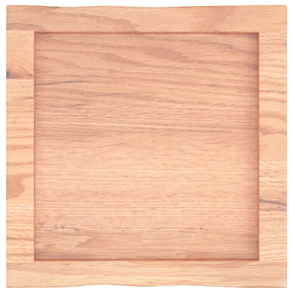 Piano Tavolo Marrone Chiaro 40x40x(2-4) cm Rovere Non Trattato 363927