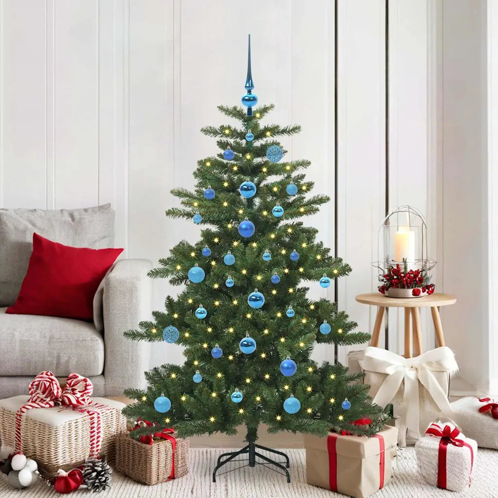 Albero di Natale Artificiale con Rami Pieghevoli Verde 150 cm