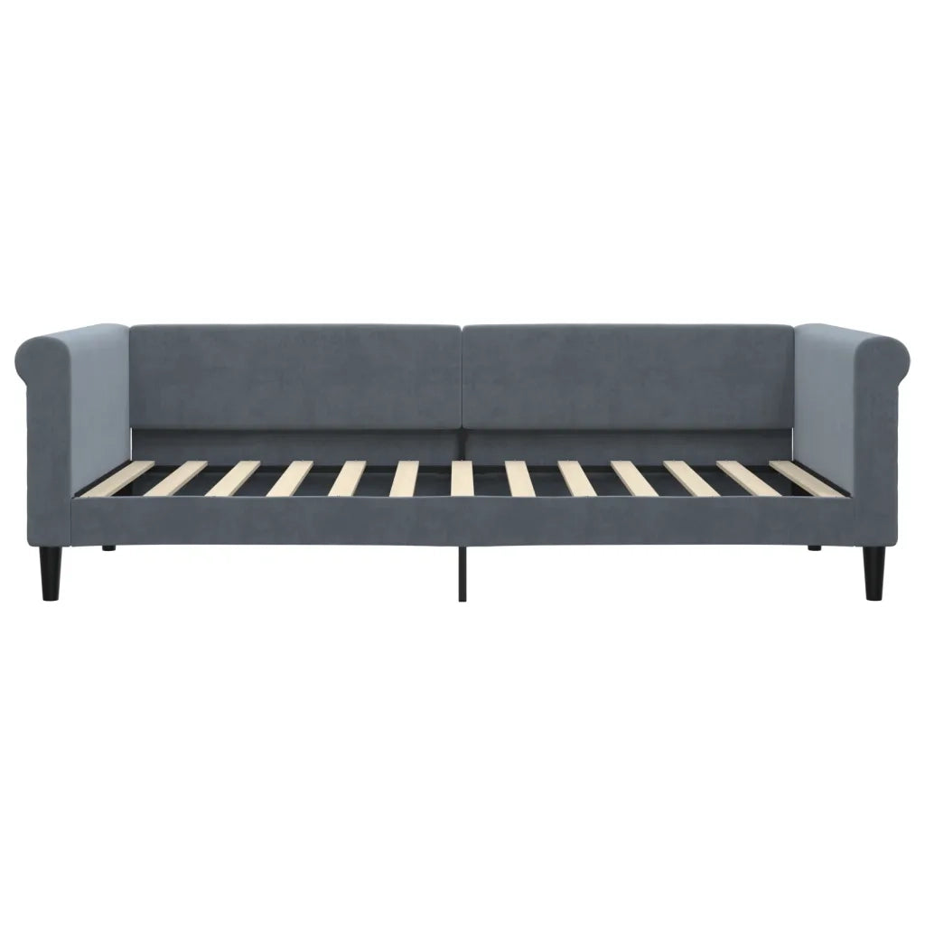 Divano Letto con Letto Estraibile-Sofa Letto-Daybed Grigio Scuro 90x200cm Velluto 530138