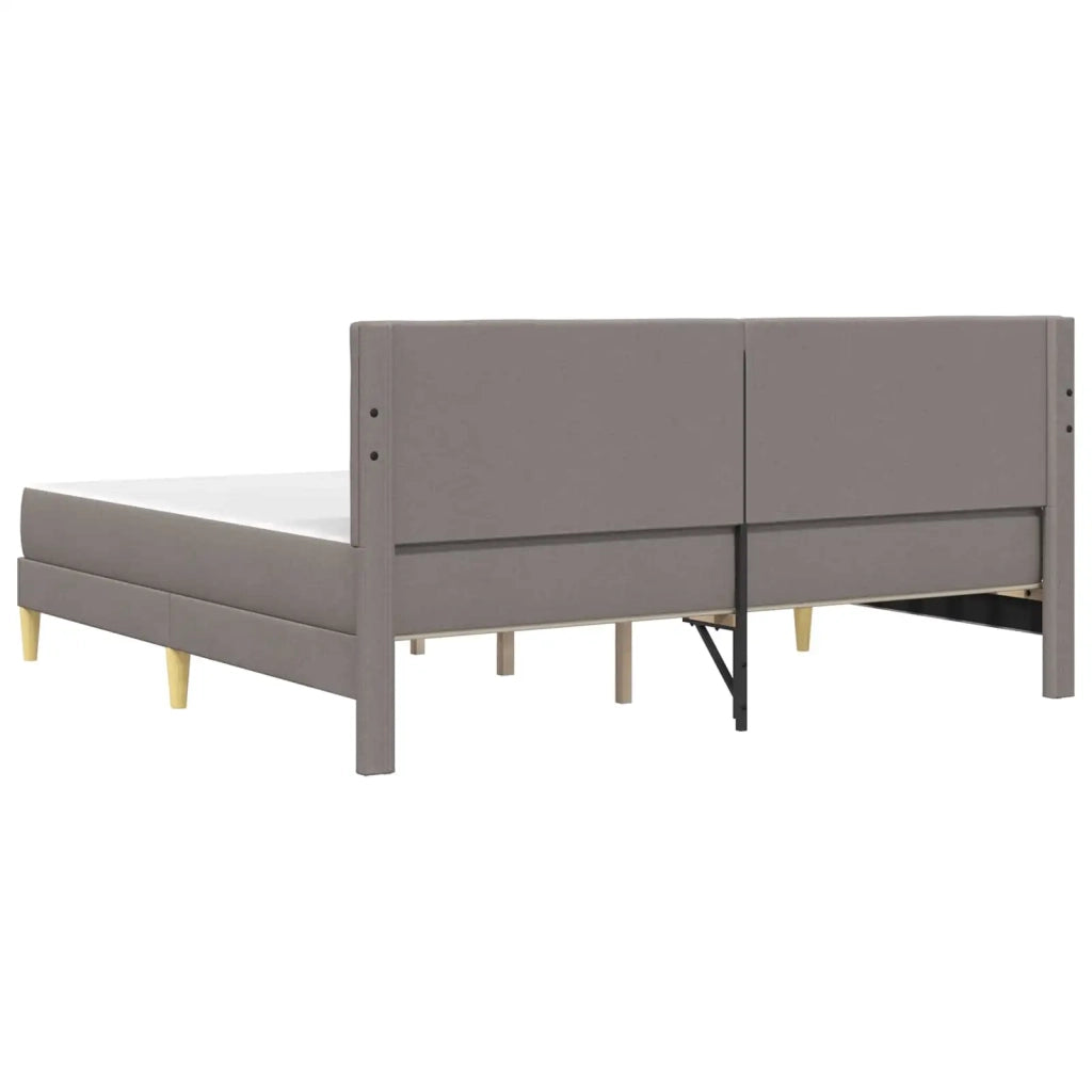 Struttura letto con materasso Tortora 200 x 200 cm Tessuto 3415131