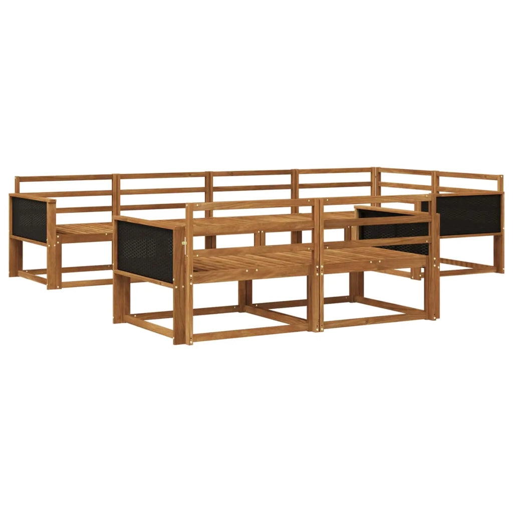 Set di divani da esterno 7 pcs Naturale 3382632