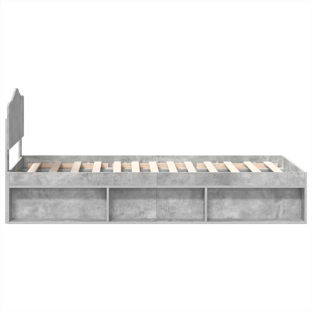 Struttura del letto Calcestruzzo 90 x 200 cm Pino massello 3412946
