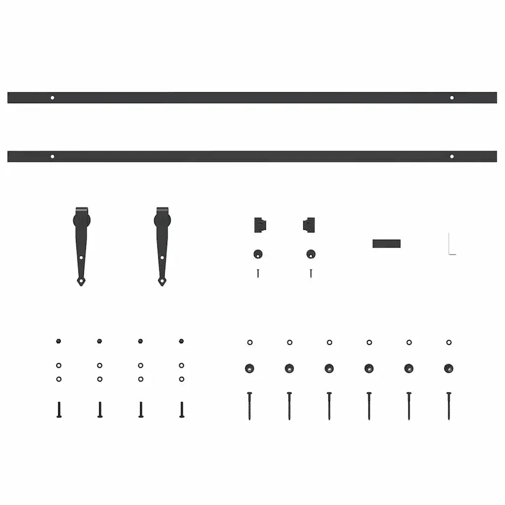 Kit Anta Scorrevole Armadio in Acciaio al Carbonio 113 cm 4009686