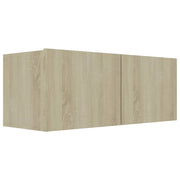 Mobile TV multimediale mensola TV credenza TV sala da pranzo soggiorno camera da letto rovere Sonoma 80 x 30 x 30 cm legno ingegnerizzato marrone 02_0027536