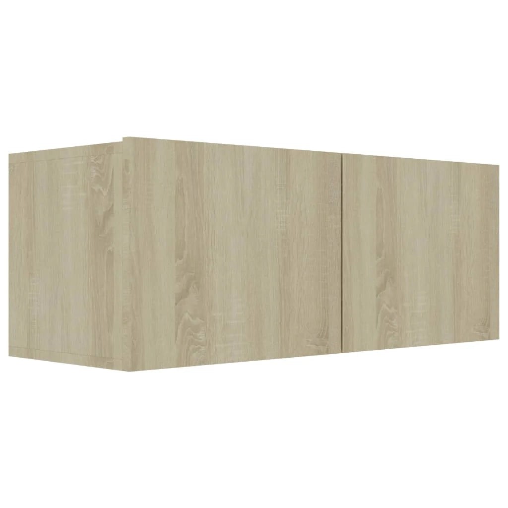 Mobile TV multimediale mensola TV credenza TV sala da pranzo soggiorno camera da letto rovere Sonoma 80 x 30 x 30 cm legno ingegnerizzato marrone 02_0027536