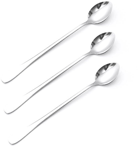 Lepel per caffè in acciaio inossidabile - Manico - Maniglia - Lungo Acciaio - Pratico - Adatto per Feste - Lepel