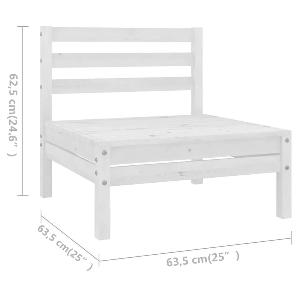 Set di mobili da giardino mobili da esterno 7 pezzi legno di pino massiccio bianco 02_0017407