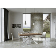 Tavolo allungabile 200/460x90 cm Volantis telaio Bianche - Quercia Natura