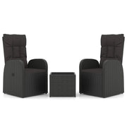 Set di mobili da giardino mobili da esterno set da 3 pezzi polyrattan nero e acciaio 02_0014207