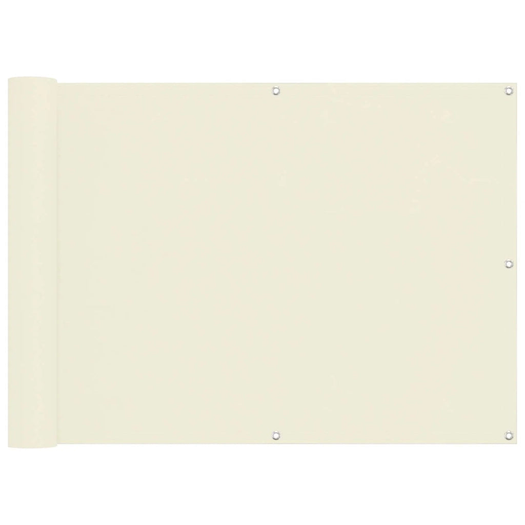 Schermo da balcone Crema 75 x 200 cm Tessuto Oxford 42030694