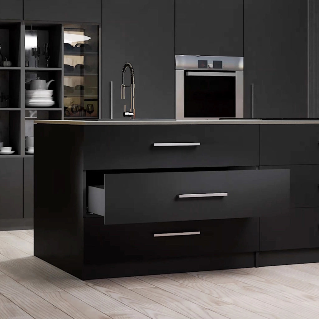 Emuca Cassetto esterno Vertex 40 kg altezza 131 mm, 350, Grigio antracite, Acciaio, 1 u.