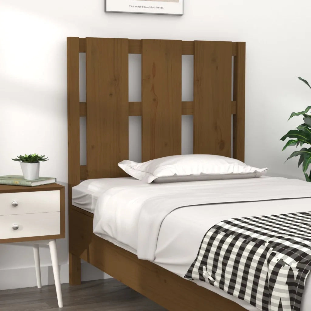 Testiera | Testata per Letto ambra 80,5x4x100cm in Legno Massello di Pino