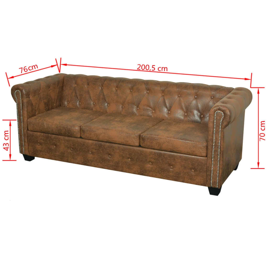 Divano Chesterfield 3 posti in similpelle marrone 02_0020863