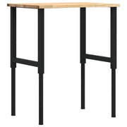 Banco da Lavoro 80x60x(71,5-98) cm Legno Massello Rovere CFW6956213