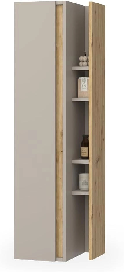 mobile bagno Edelin, Cachemire, 35 x 120 cm con 4 scomparti aperti, a parete per un'installazione flessibile in bagno