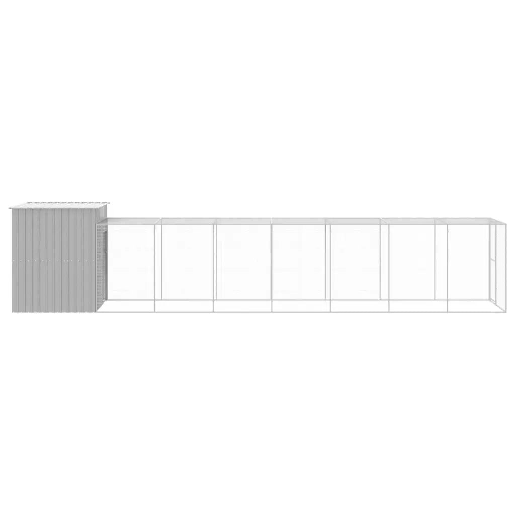 Pollaio Area Corsa Grigio Chiaro 165x863x181 cm Acciaio Zincato 3189116