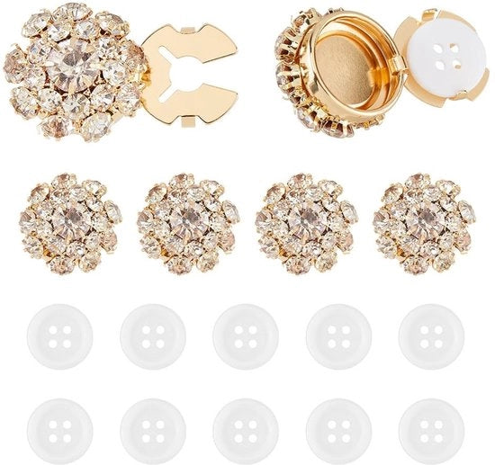 Fibbia a goccia 6 pezzi - Fibbia a goccia in ottone - 21 x 13,5 mm - Design clip pratica - Per decorazione di abbigliamento - Facile da installare - Chiusura a goccia