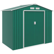 Casetta da Giardino ¨C zephmum ¨C Verde Acciaio 213x130x185 cm