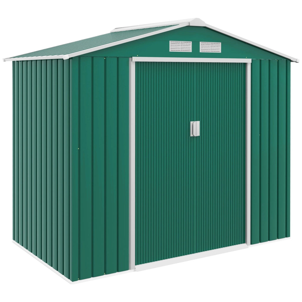 Casetta da Giardino ¨C zephmum ¨C Verde Acciaio 213x130x185 cm