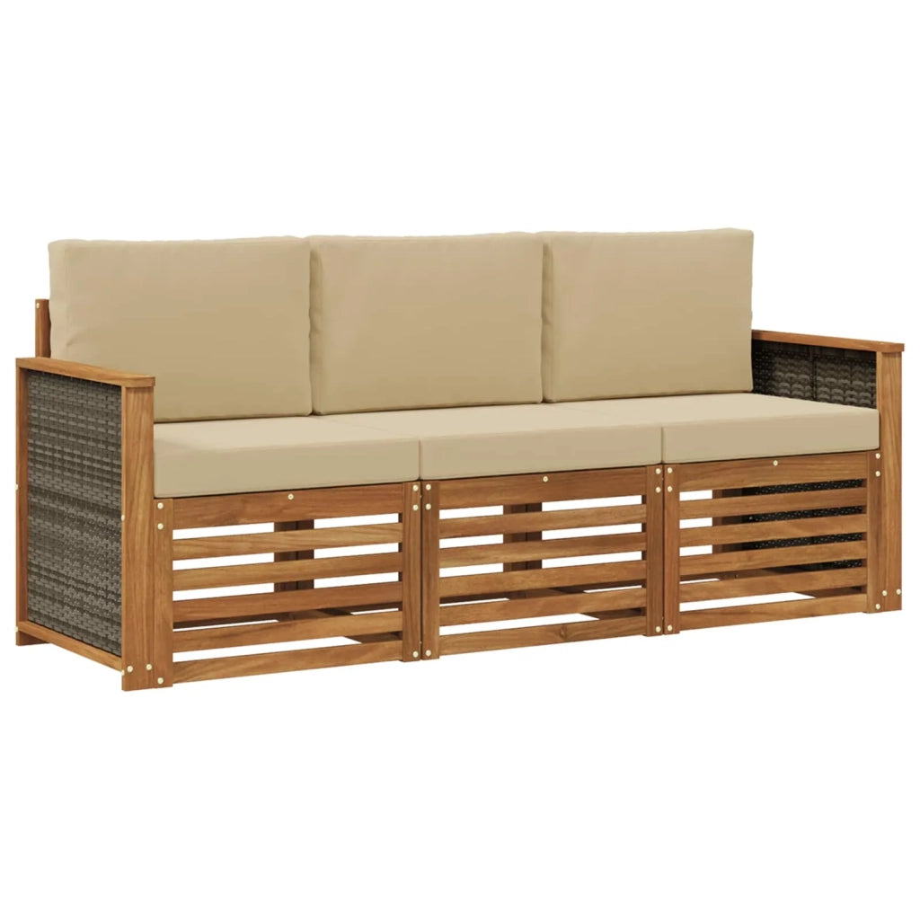 Set divani 3 pz Legno di Acacia Massello 3383959