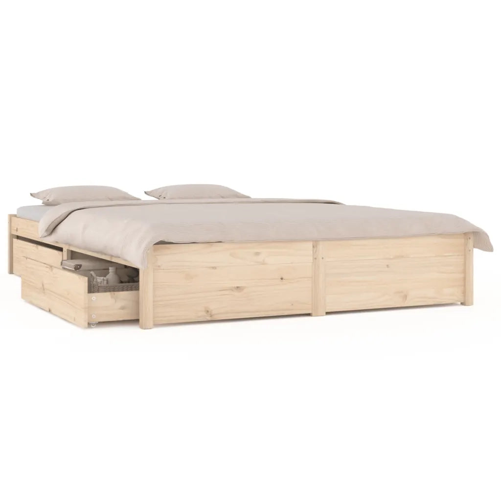 Giroletto con Cassetti-Struttura Letto con contenitore 200x200 cm 249393