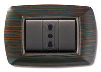 placca life mod. living plastica wenge' 4 posti cod:ferx.93697