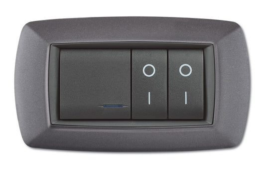 placca life mod. living vulcuno grigio chiaro 4 posti cod:ferx.93698