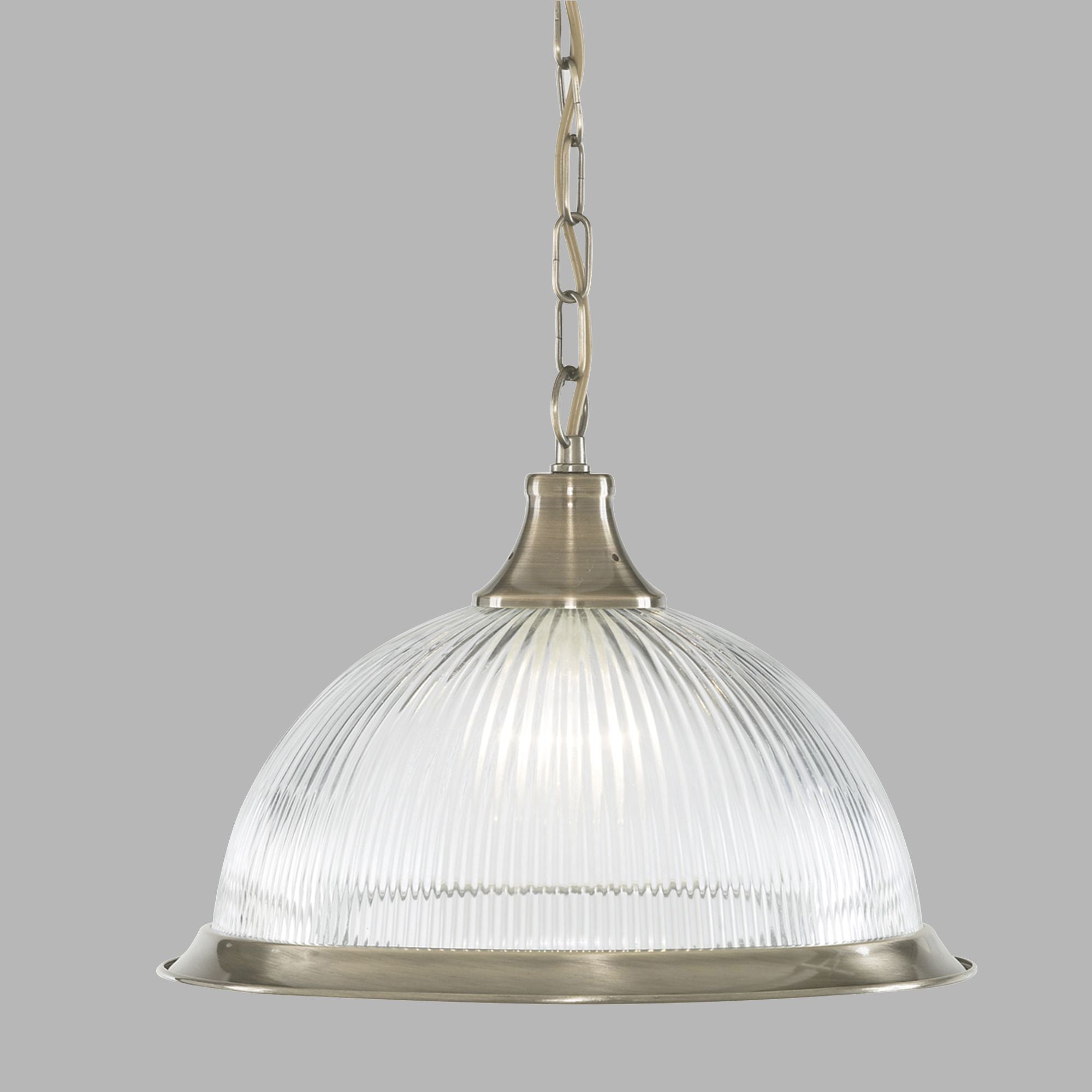 Sospensione Contemporanea Americano Acciaio Ottone Vetro 1 Luce E27