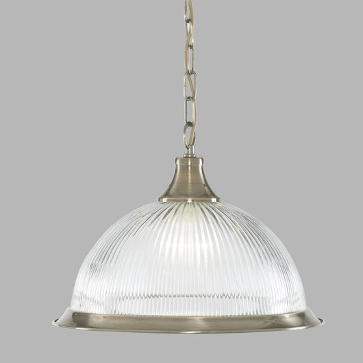 Sospensione Contemporanea Americano Acciaio Ottone Vetro 1 Luce E27