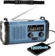 Radio di Emergenza Portatile - Radio Solare Rinnovabile - 10000mAh - Powerbank a Energia Solare - Impermeabile