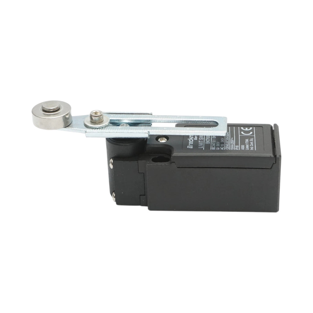 Finecorsa con attuatore a pistone e braccio lungo regolabile 250V/380V, 10A IP65 Breckner Germany
