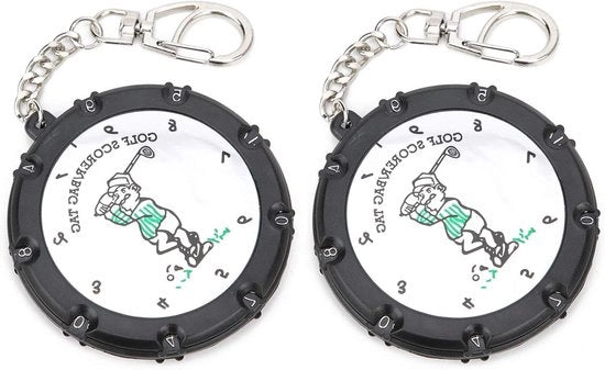 Set di Contatore di Punteggio Golf per 2 giocatori - Contatore di Punteggio in Plastica Durevole per 18 Buche - Accessori per il Tabellone di Stroke - Regolabile.