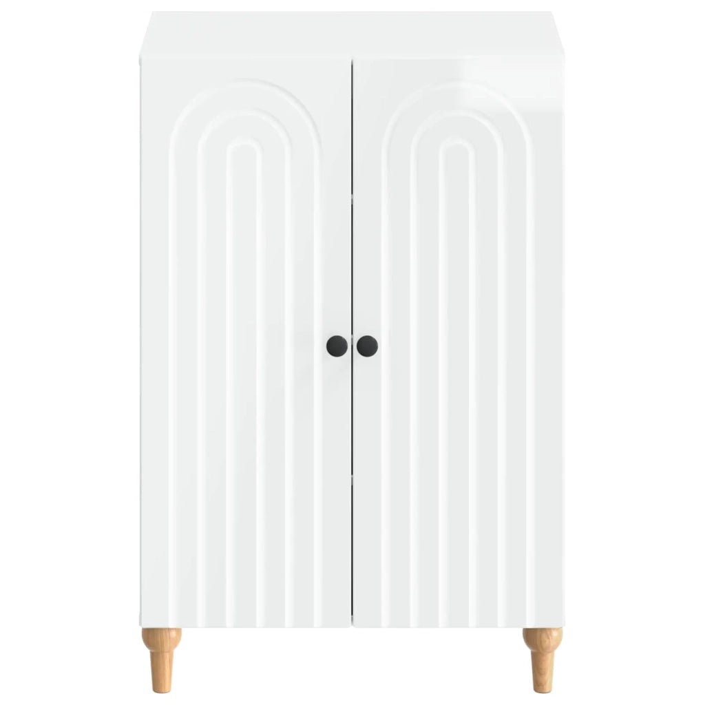 Mobile per scarpe ALKMAAR 59,5 x 39,5 x 90 cm Bianco Lucido 896209