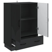 Credenza | Madia | Buffet da pranzo | Armadio da pranzo Nero 66 x 34,5 x 92 cm Legno ingegnerizzato