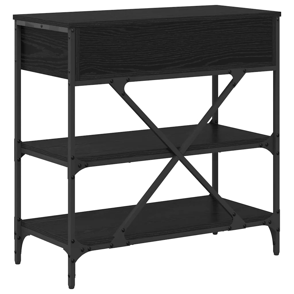Tavolo consolle Rovere Nero 75 x 34,5 x 75 cm legno 871314