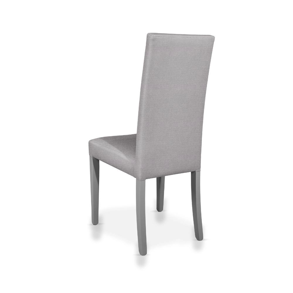 Set 2 Sedie rivestita in tessuto grigio Nancy
