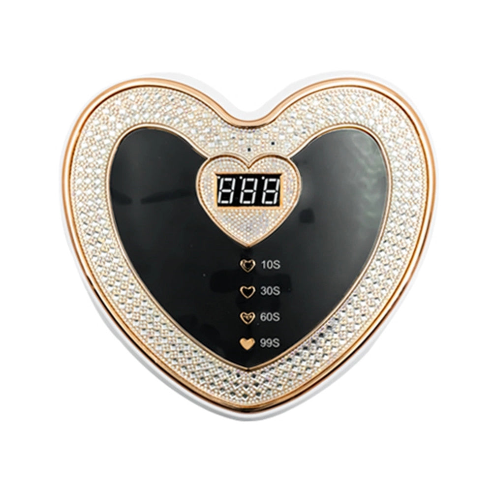 Trade Shop - Lampada Fornetto Per Unghie Sun D19 Uv Led 288w Forma A Cuore Decorata Display Digitale -