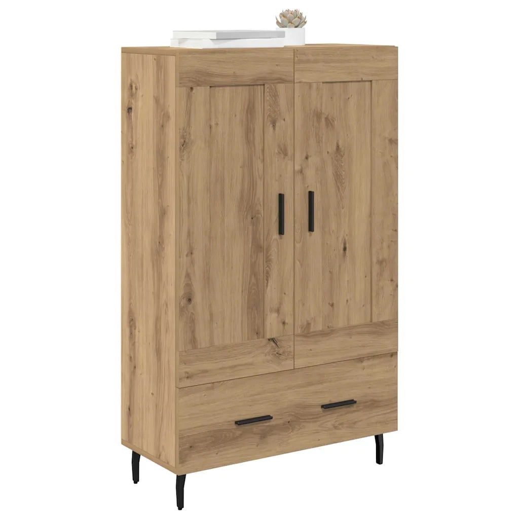 Credenza | Madia | Buffet da pranzo | Armadio da pranzo con cassetto Rovere artigianale 69,5 x 31 x 115 cm