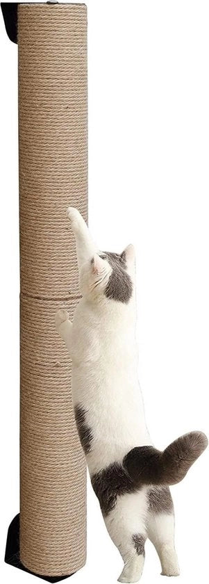 Sostegno per gatti da appendere al muro - Krabpaal - altezza 81 cm - per gatti indoor - corda in juta - altezza 81 cm