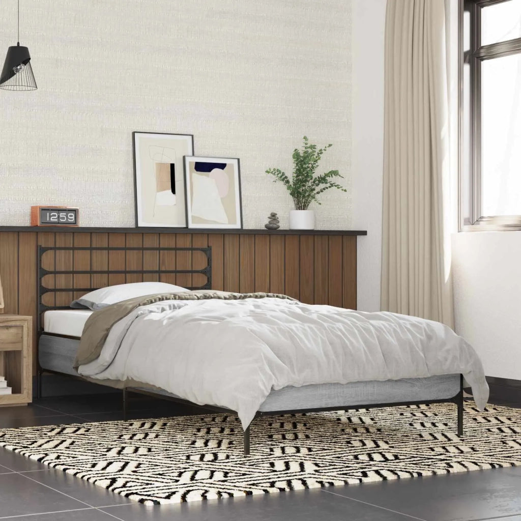 Struttura del letto-Giroletto Sonoma grigio 80 x 200 cm 603855