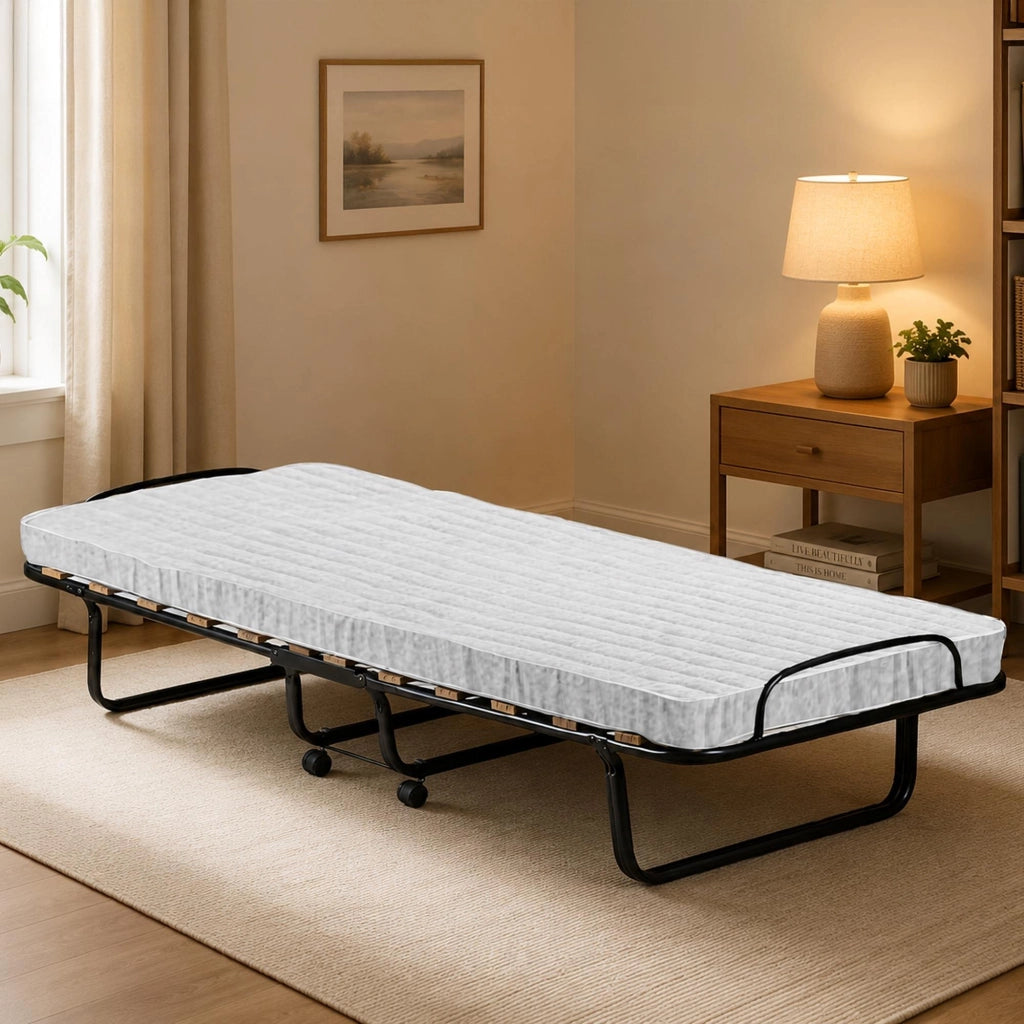 Brandina Aquadolce, Letto Pieghevole Materasso Incluso Made in Italy, Bianco