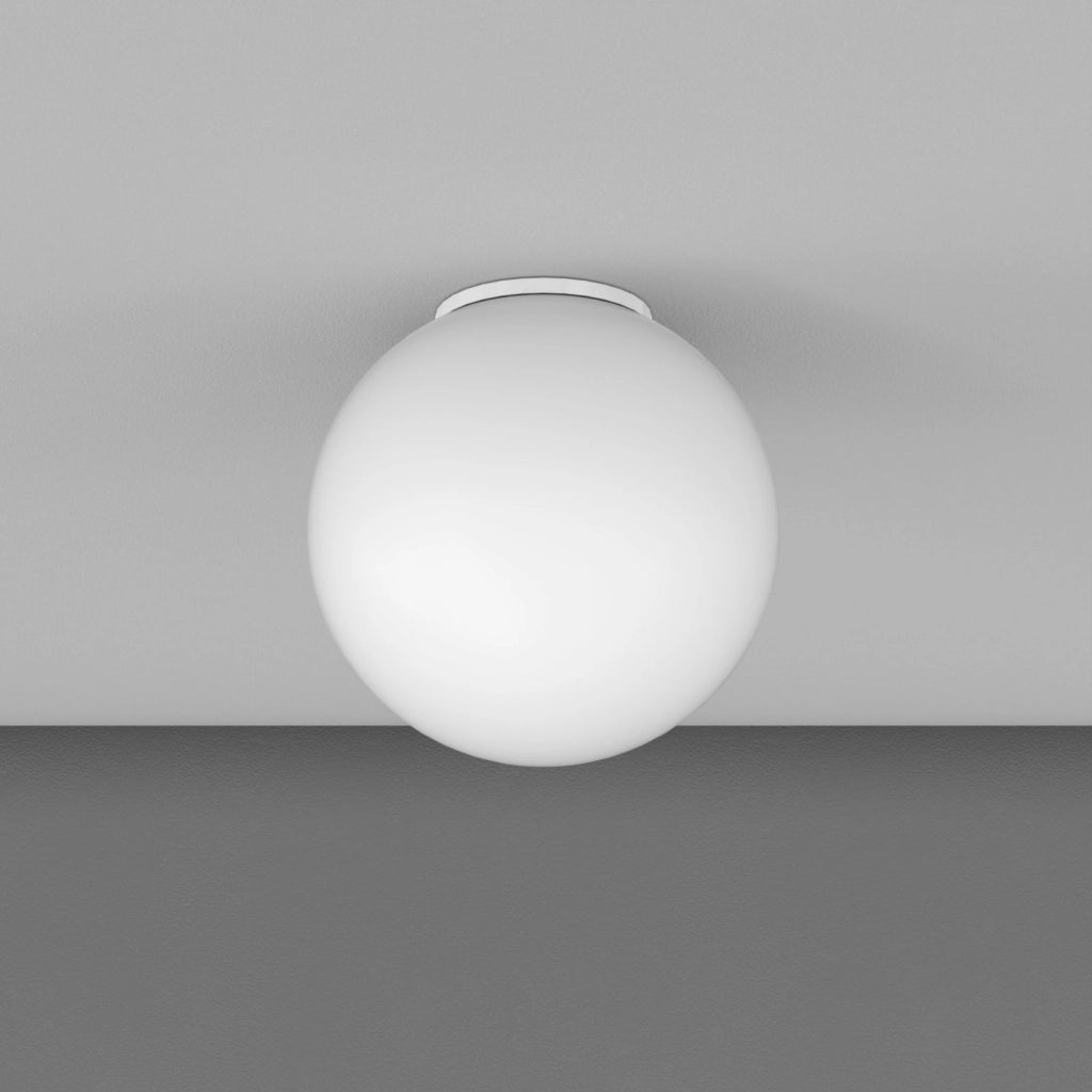 MARS PLAFONIERA VETRO BIANCO D.35 CM 1 LUCE ATTACCO E27