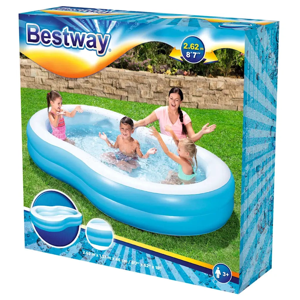 Bestway Piscina per Famiglia Big Lagoon 262x157x46 cm